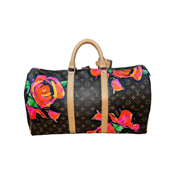 Louis Vuitton Keepall 50 Stephen Sprouse Roses Monogram Logo Monogram Travel Bag - Picture 1 of 12